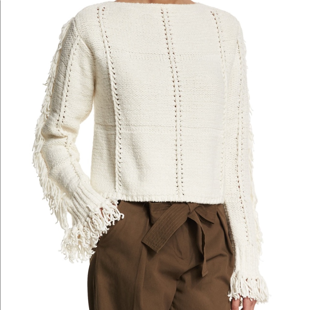 ISO 3.1 Philip Lim Cropped Fringe Sweater